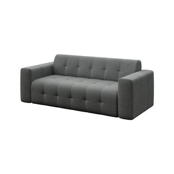 Canapea gri cu tapițerie din catifea 223 cm Tuil – Rodier-image-2