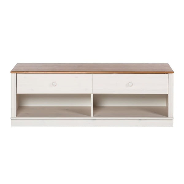 Comodă TV albă din lemn de pin 137x47 cm Anita – Støraa