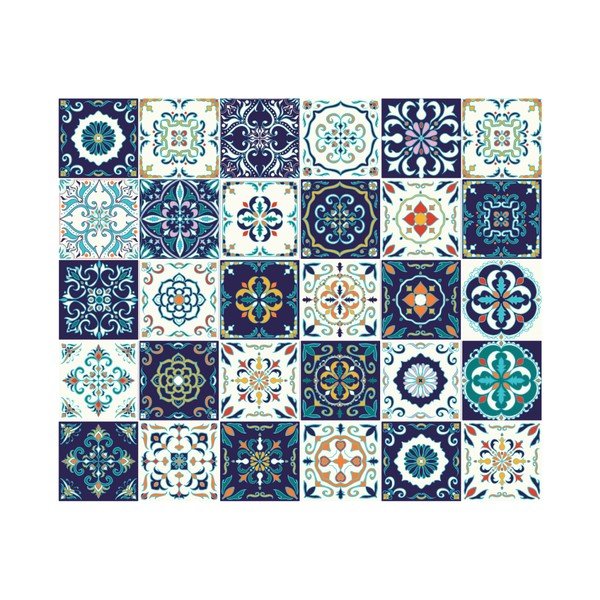 Set 30 autocolante Ambiance Forli, 15 x 15 cm-image-2