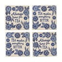 Coasters albe/albastre 4 buc. din ceramică Blue Willow – Sass & Belle