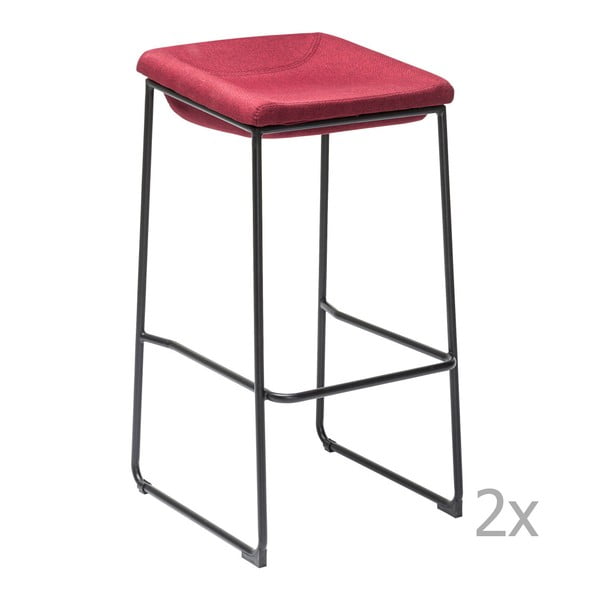 Set 2 scaune bar Kare Design Shape, roșu