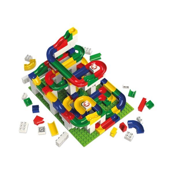 Kit de construcție pistă cu bile Hubelino, 213 piese-image-1