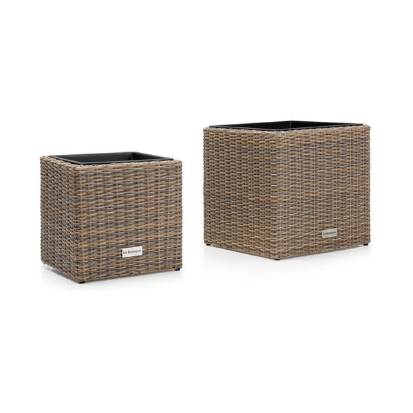 Set ghivece de grădină Bonami Essentials Natural, gri-image-1