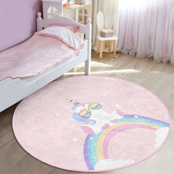 Covor pentru copii roz ø 120 cm Comfort – Mila Home-image-4