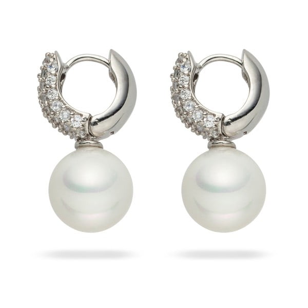 Cercei cu perlă Nova Pearls Copenhagen Helene White
