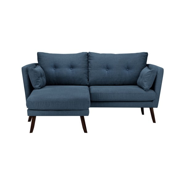 Canapea cu 3 locuri Mazzini Sofas Elena, cu șezlong pe partea stângă, albastru