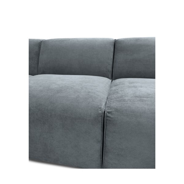 Colțar gri cu tapițerie din catifea reiată  (cu colț pe partea stângă ) Sting – Scandic-image-4