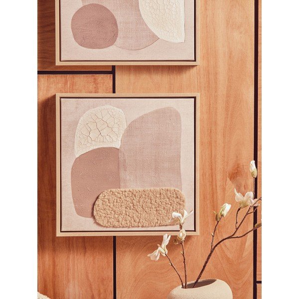 Tablouri cu ramă/pe pânză 2 buc. 3D 40x40 cm Astratto – Premier Housewares-image-3