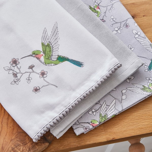 Prosoape de bucătărie din bumbac 3 buc. 45x65 cm Hummingbirds – Cooksmart ®-image-1