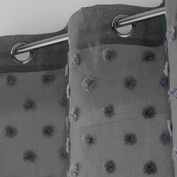 Perdea gri antracit 140x240 cm Melusine – douceur d'intérieur-image-1