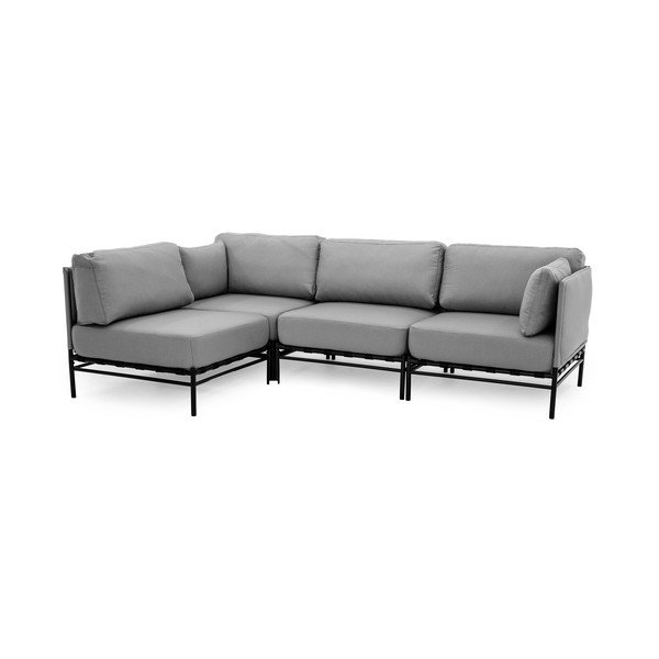 Canapea modulară de grădină gri deschis 234 cm Dandy – Sit Sit-image-3