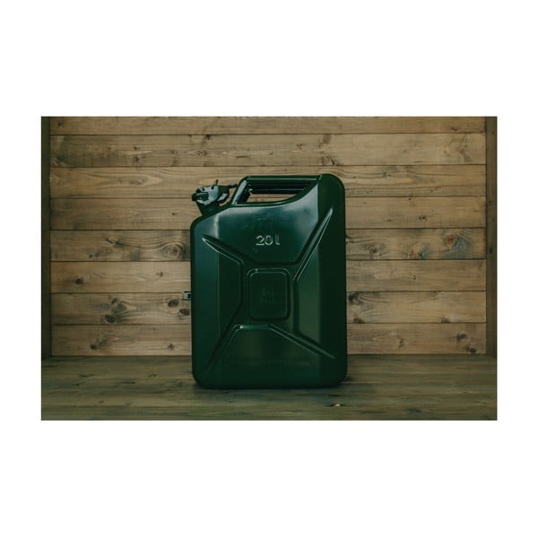 Set bar în formă de canistră cu 2 pahare Designed By Man, verde-image-3