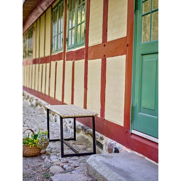 Bancă de grădină în culoare naturală din ratan Adilly – Bloomingville-image-1