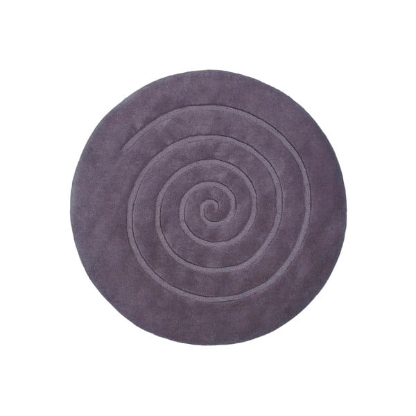 Covor rotund din lână Think Rugs Spiral, ⌀ 180 cm, gri