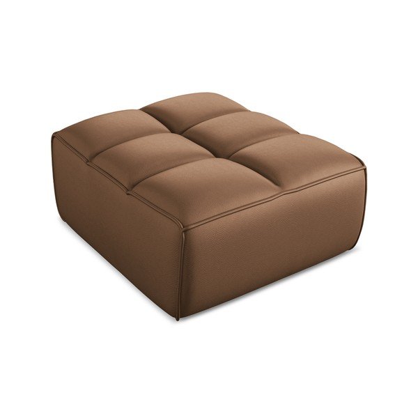 Taburet modular maro cu tapițerie din imitație de piele Kalai – Makamii-image-1