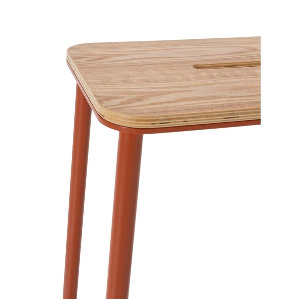 Set de scaune de bar cărămiziu 2 buc. (înălțime șezut 65 cm) Abba – Marckeric-image-4