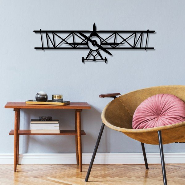Decorațiune de perete Wallity Plane, negru-image-1