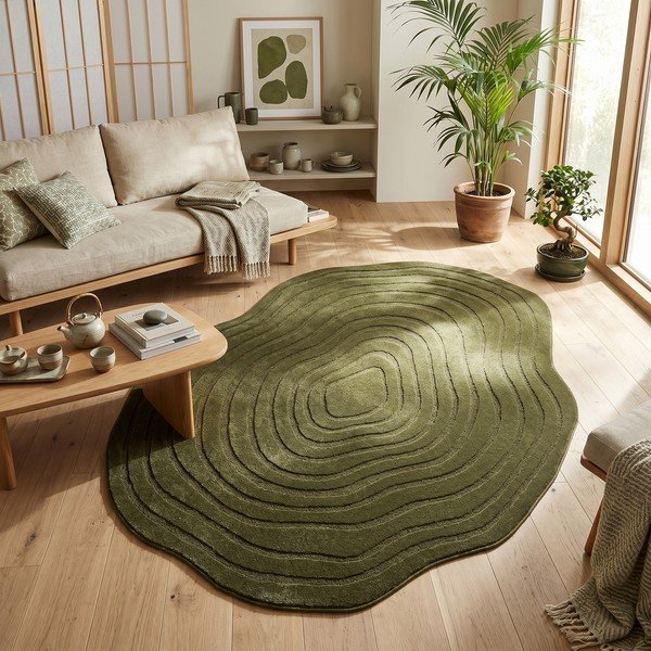 Covor verde închis 160x230 cm Pebble – ESTE-image-4