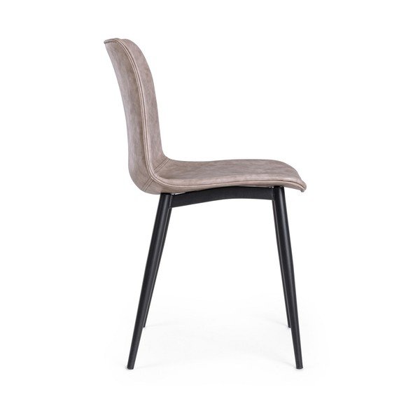 Scaun de dining bej tapițat Kyra – Bizzotto-image-3