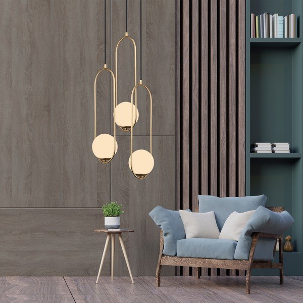 Lustră Squid Lighting Arch, înălțime 146 cm, auriu-image-3