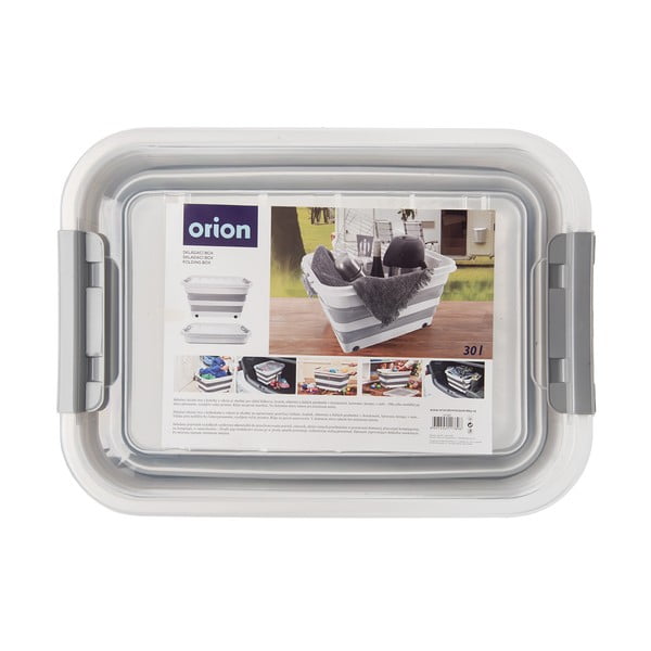 Cutie de depozitare albă/gri din plastic cu capac 54x39x28 cm Kemp – Orion-image-4