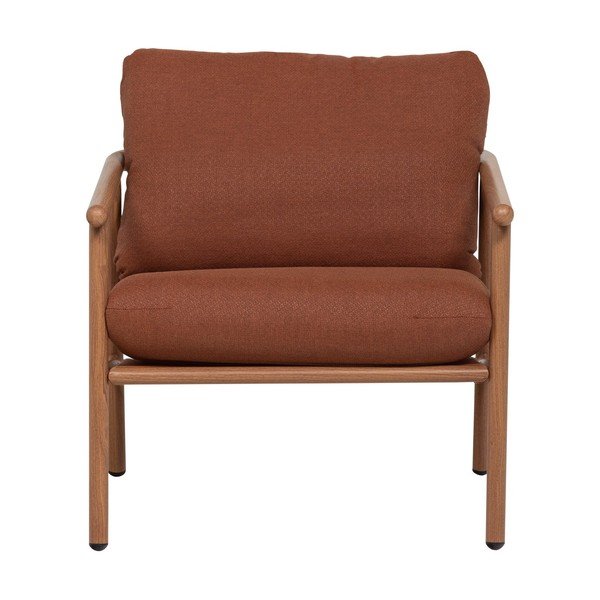 Fotoliu de grădină teracotă din metal/capitonat Cavero – WOOOD-image-2