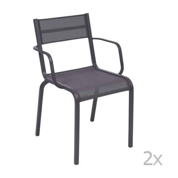 Set 2 scaune de grădină Fermob Oléron Arms, mov