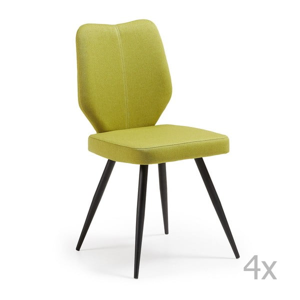 Set 4 scaune La Forma Tina, verde
