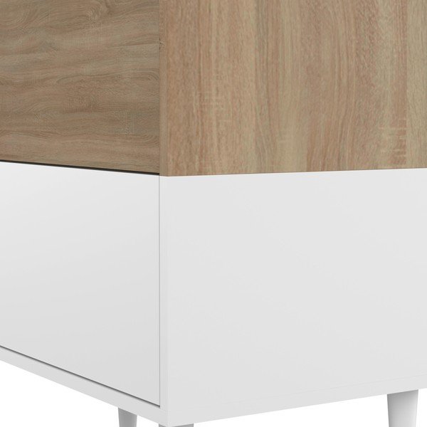 Comodă joasă cu ușă cu aspect de lemn de stejar TemaHome Horizon-image-2