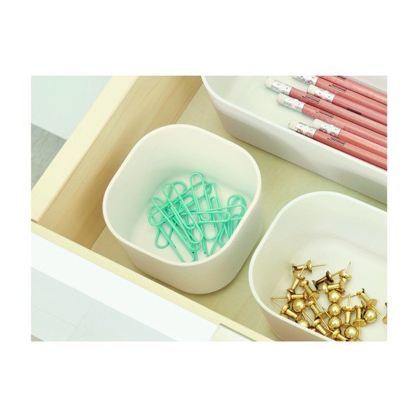 Cutie pentru depozitare iDesign Eco Bin, 9,14 x 9,14 cm, alb-image-3