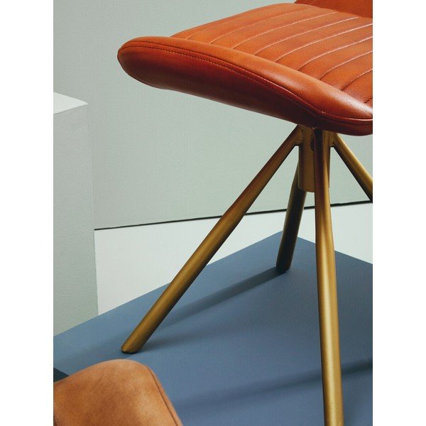 Taburet maro cu tapițerie din piele Buffalo – Premier Housewares-image-3
