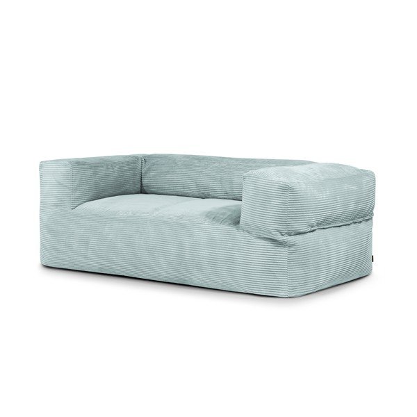 Fotoliu bean bag verde mentă cu tapițerie din catifea reiată Sofa MooG – SLOWDOWN