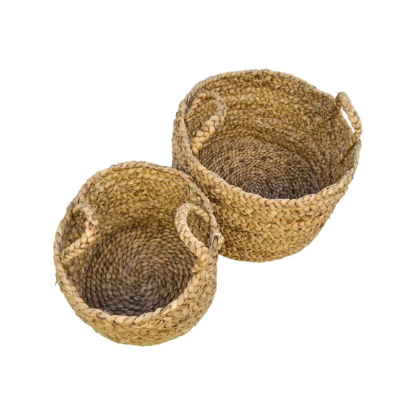 Set 2 coșuri depozitare din zambile de apă HSM collection Natural-image-2