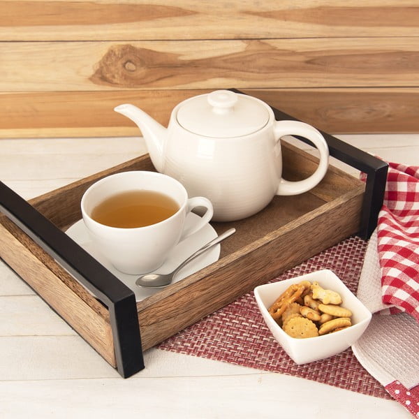 Tavă de servit de servire din lemn 22x31 cm Mango – Orion-image-1