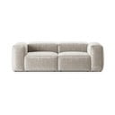 Canapea bej cu tapițerie din catifea reiată  224 cm Bergamo – Cosmopolitan Design