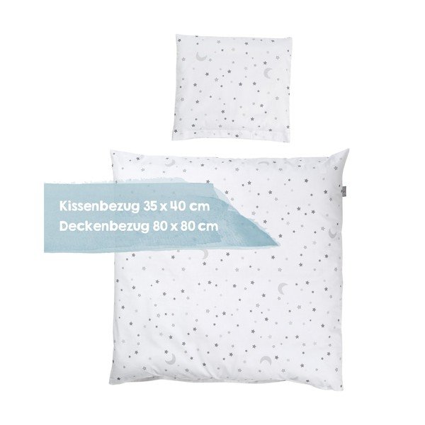 Lenjerie de pat pentru copii albă din bumbac pentru pătuț 80x80 cm Sternenzauber – Roba-image-3