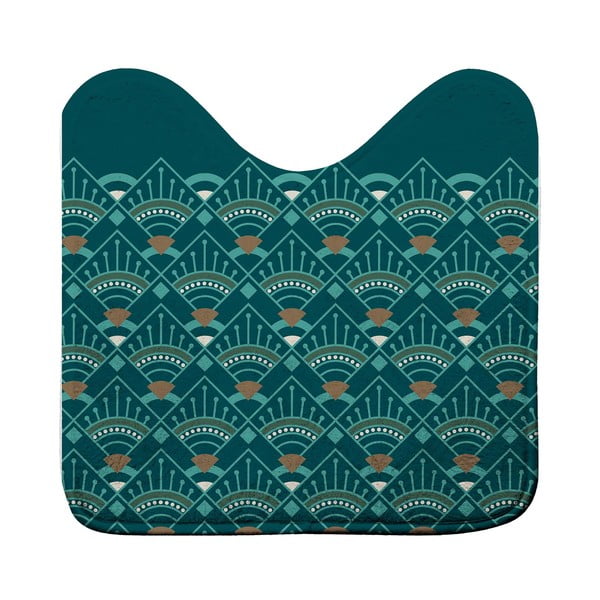 Covoraș de baie petrol pentru WC 45x45 cm Imperia – douceur d'intérieur