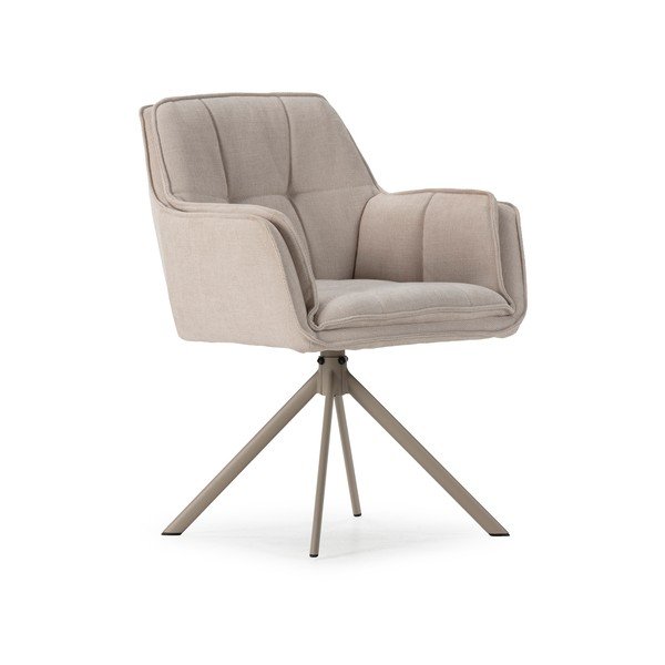 Set de scaune de sufragerie bej 2 buc. tapițat Keiko – Marckeric