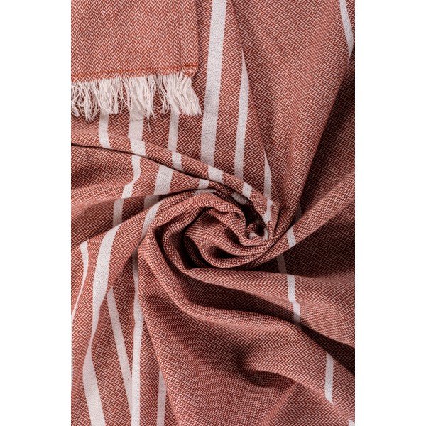 Pătură teracotă din bumbac 150x200 cm Solene – Tiseco Home Studio-image-1