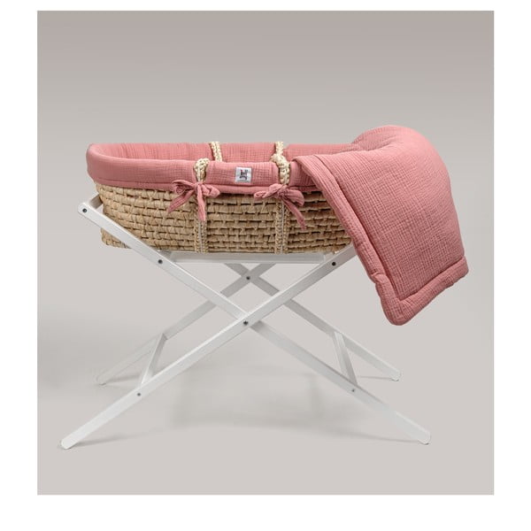 Coșuleț pentru bebeluși roz cu suport Meeko - BELLAMY