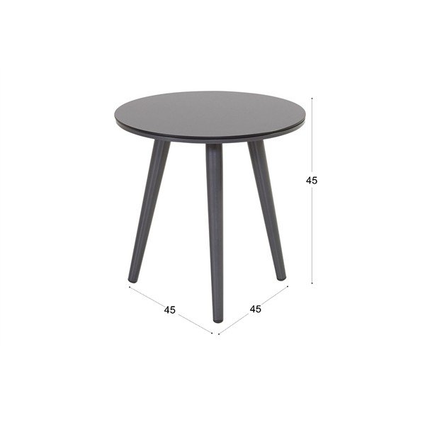 Masă auxiliară de grădină Hartman Sophie, ø 45 cm, gri închis-image-1