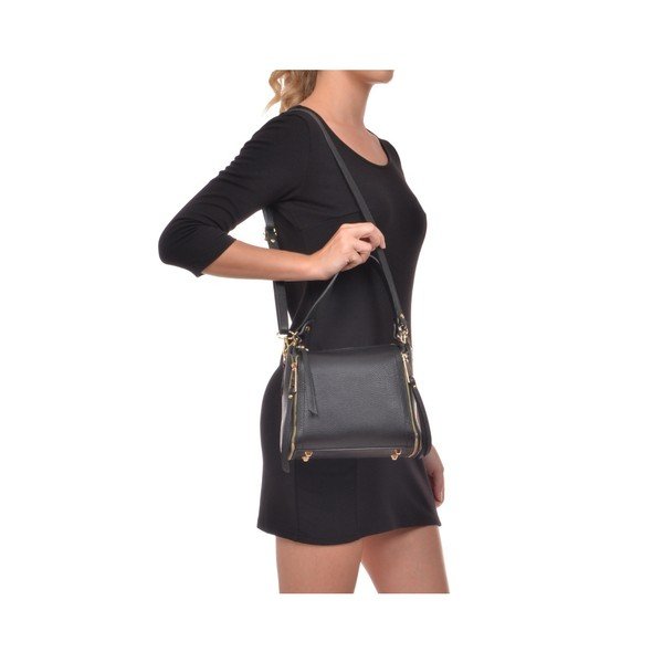 Geantă din piele Roberta M Gonna Nero, negru-image-1