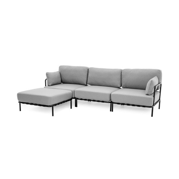 Canapea modulară de grădină gri deschis 234 cm Salve – Sit Sit-image-3