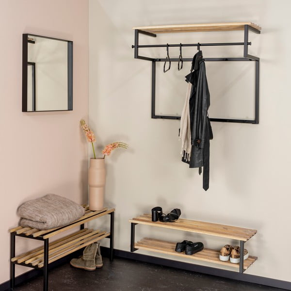 Pantofar negru/în culoare naturală suspendat din metal 100x26x34 cm Marco – Spinder Design-image-3