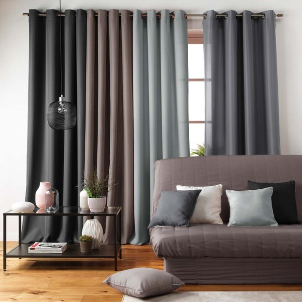 Husă neagră elastică pentru canapea cu 3 locuri Essentiel – douceur d'intérieur-image-1