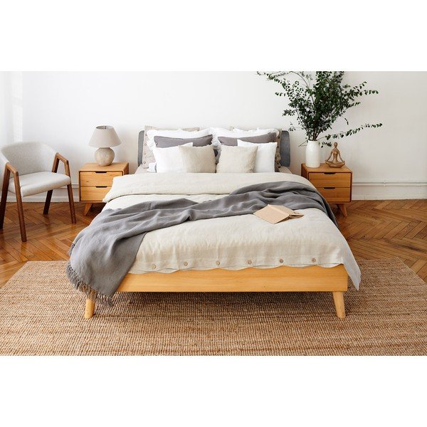 Pat dublu din lemn de fag 160x200 cm Greg 3 - The Beds-image-3