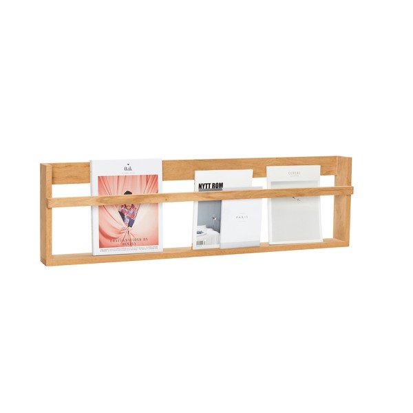 Raft în culoare naturală etajat/pentru fotografii din lemn de stejar 110 cm Display – Hübsch-image-4