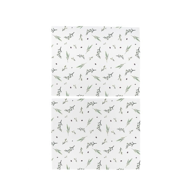 Suport pentru farfurii 2 buc. din material textil 35x45 cm  cu model de Crăciun Delicate Green – Butter Kings