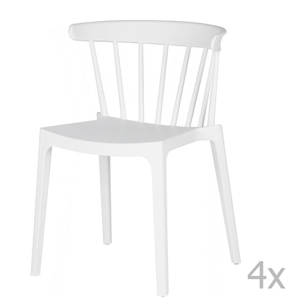 Set 4 scaune De Eekhoorn Daan, alb