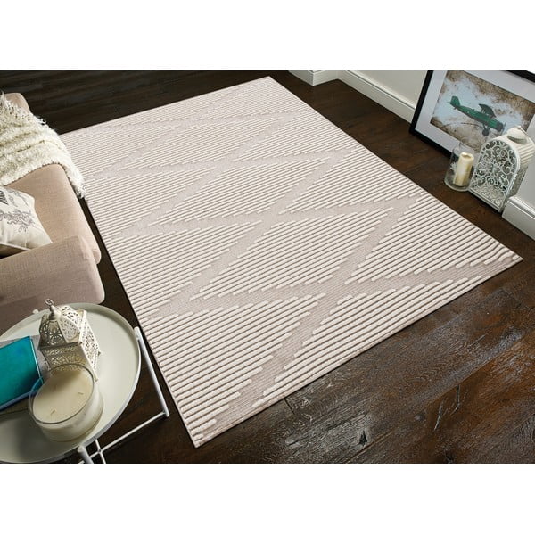 Covor crem lavabil 108x154 cm Lena – Webtappeti-image-1